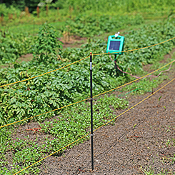 Agricultural materials such as support poles for electric fences to prevent animal damage, and dairy related products